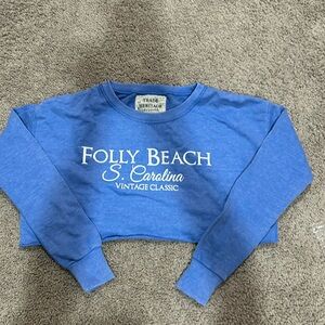 folly beach cropped long sleeve